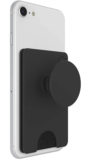 PopSockets PopWallet+ with Integrated Swappable PopTop - Black